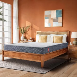 DUROFLEX LiveIn Bounce - 3 Zone Pocket Spring with HR Foam Hybrid Roll Pack Mattress 6 inch Queen Pocket Spring Mattress (L x W: 72 inch x 60 inch)